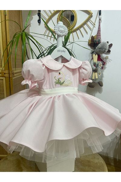 ipek ipekçi Swan Embroidered Birthday Dress