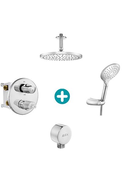 Eca Myra Concealed, Recessed Bathroom Set and Shower Faucet (All Parts Included from Ceiling)