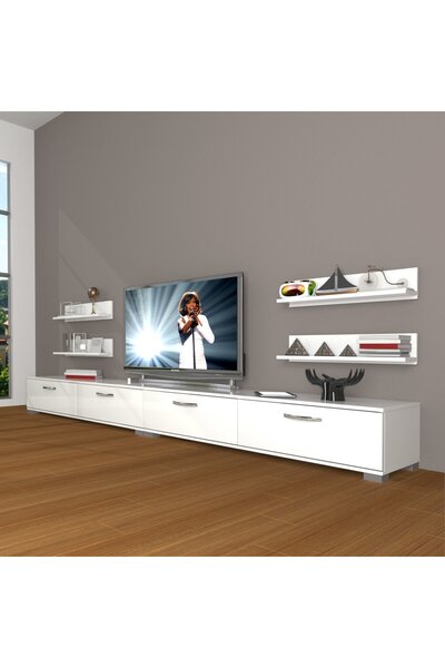 Decoraktiv Eko 360r Slm Tv Ünitesi Tv Sehpası - Parlak Beyaz