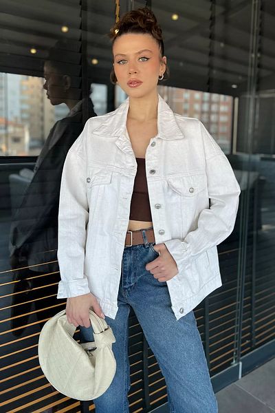 GÜLSELİ Jachetă de blugi de damă Stone Oversize