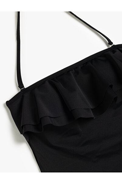 Koton Çıkarılabilir Askı Detaylı Fırfırlı Straplez Mayo