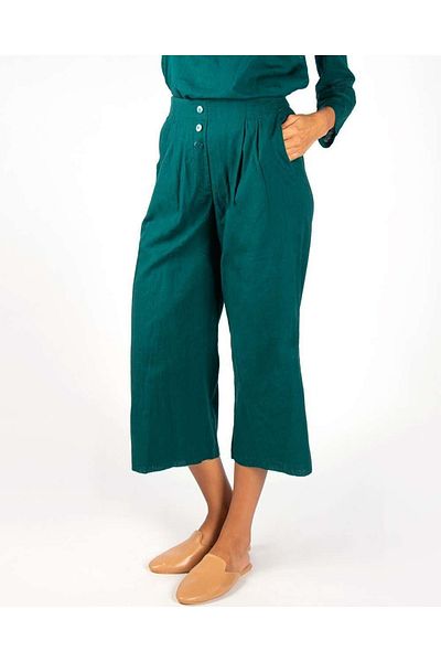 Mishkat Pleated-Front Palazzos
