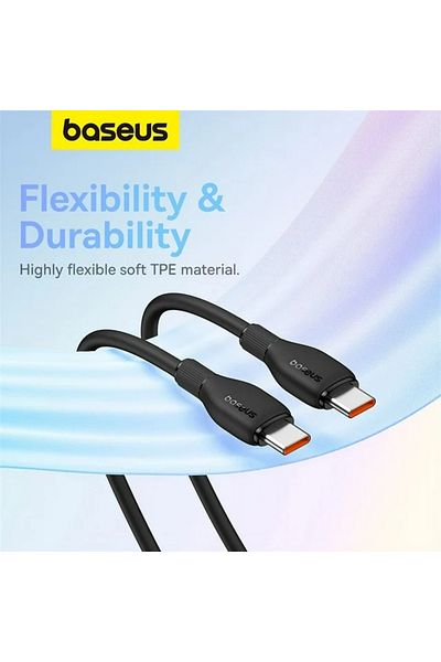 Baseus Pudding Series Fast Charging Cable Type-C to Type-C 100W 1.2m Cluster Black