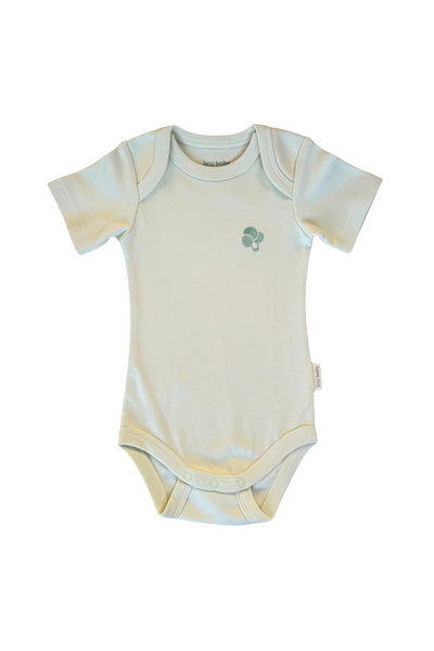 Giyilmeye Hazır Bebek Body - Kısa Kol - Lime - %100 Organik Pamuk