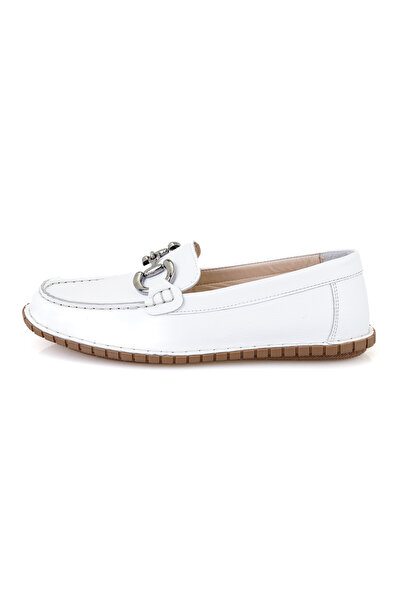 Desa Жіночі білі шкіряні мокасини Comfort
