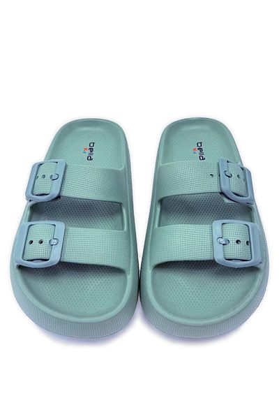 Kidx Чехли Bella Buckled Boy's Beach Street, ментово зелени