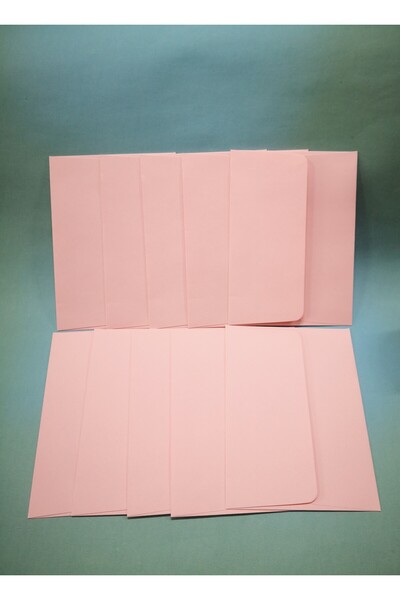 Yener Açık Pembe Renkli Mektup Kartpostal Zarfı  13x18 Ebadında 10 Adet