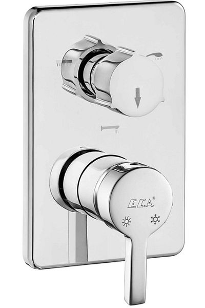 Eca Recessed Bathroom Shower Set - All Parts Including Faucet Ceiling
