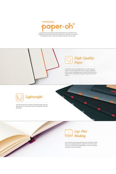 Paper-Oh Quadro Black on Grey B6 Unlined Wrap Closure 112 Pages 100gsm Notebook (Pack of 2)