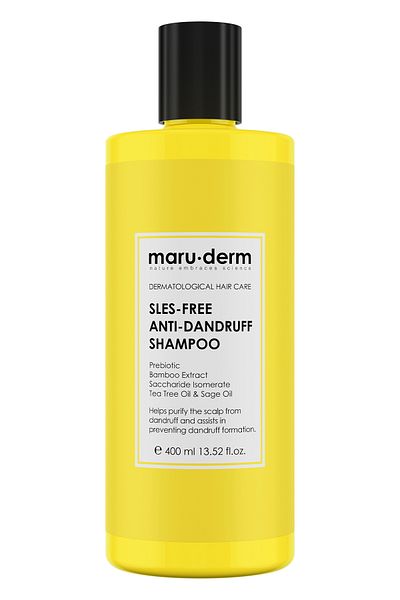 Maru.Derm 400 ML Sulfate-Free Shampoo - Effective Against Dandruff, Normal/Oily Hair, Sulfate Free, Salt-Free, Vegan