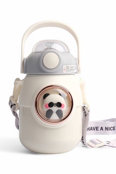 ROSECENTERBAZAAR Thermal Water Bottle Hanging Rope Mini Space Capsule Insulated Bottle (Imported)