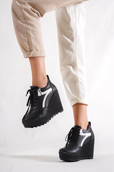 POLO PRESTIGE Boobs Siyah Dolgu Topuk Kadın Spor Ayakkabı