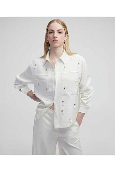 İpekyol Shirt Jacket with Contrast Accessories