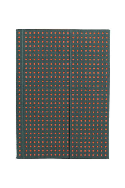 Paper-Oh Circulo Grey on Orange A6 Unlined Wrap Closure 128 Pages 100gsm Notebook (Pack of 2)