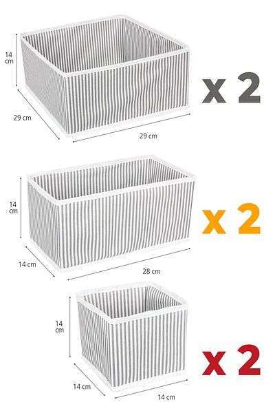 ALAS Drawer Organizer for 4 Pieces Gray