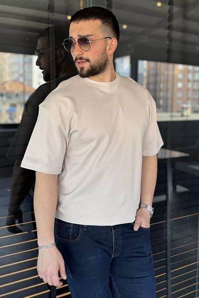MİSHAR İTALİA Μπλουζάκι μπλουζάκι με ανδρικό λαιμόκοψη Basic Oversize