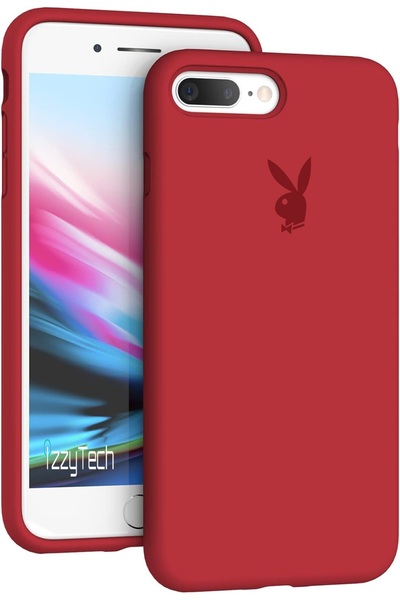 izzytech iPhone 7 Plus and 8 Plus Compatible Shockproof Phone Case with Playboy Logo Velvet Lining