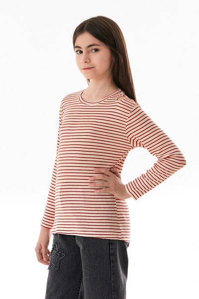 Fulla Moda Striped Girl's Body with Shoulder Window Detail