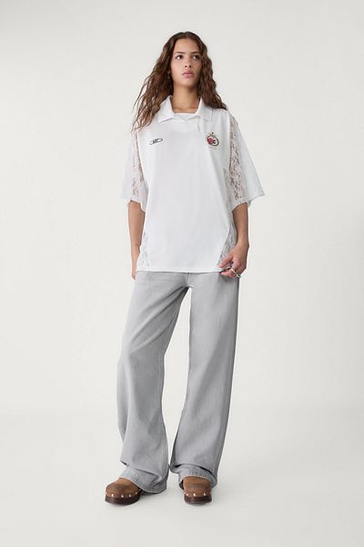 Stradivarius Lace football T-shirt