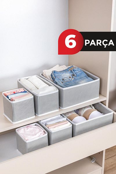 ALAS Drawer Organizer for 4 Pieces Gray