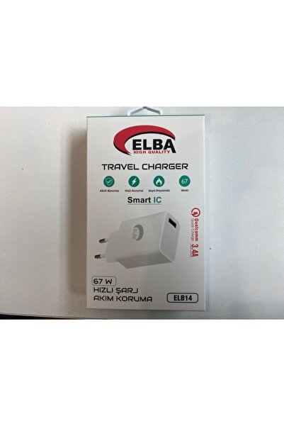 Elb14 Elb-67w Usb 67w 3.4a Hızlı Şarj Akıllı Koruma -ısıya Dayanıklı Ev Şarj Kafa