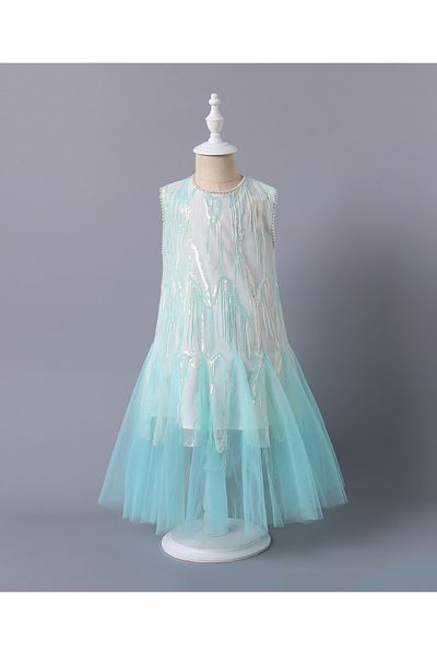 SAPS SAPS Sequins Embellished Sleeveless Midi Length Dress - Blue