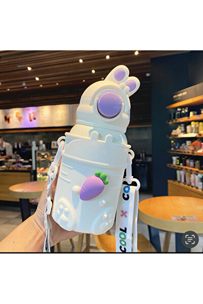 ROSECENTERBAZAAR 500ml Stainless Steel Kids Thermal Children's Thermos with Straw (IMPORTED)