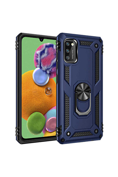 Techaks حافظة لهاتف Galaxy A41 مع حامل للكاميرا وغطاء مغناطيسي على شكل حلقة V...