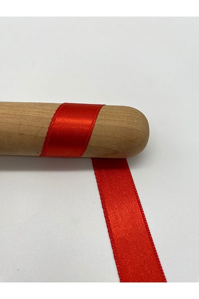 Ak Tuhafiye Red Satin Ribbon 2 cm 10 Meters / Silence - Decor - Flower