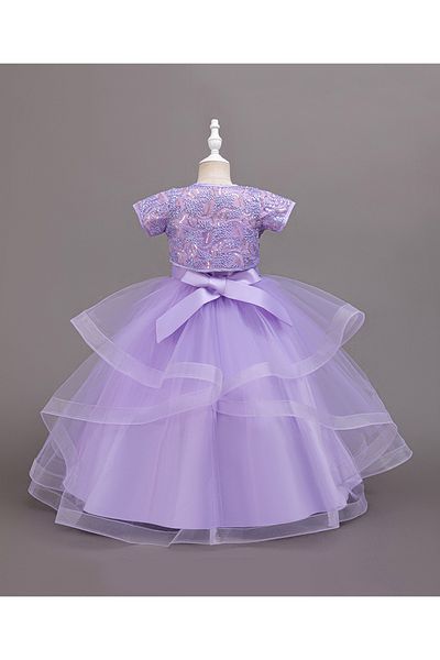 Mark & Mia Mark & Mia Embellished Short Sleeves Party Dress - Purple