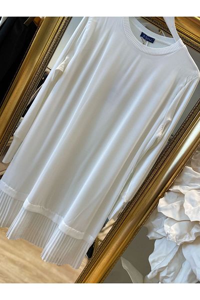 RECEP AYDIN LARGE SIZE RAYON CHIFFED BOTTOM COMBED COTTON TUNIC