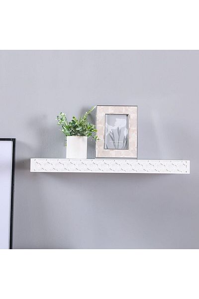 Danube Home Elizabeth Floating Shelf Wall Shelves White 600x50x200mm