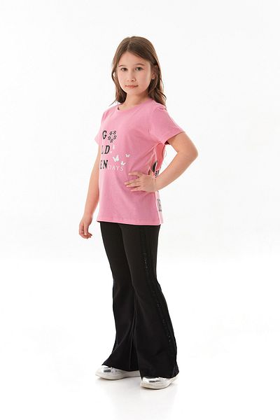 Fulla Moda 100% Cotton Golden Days Printed Girl's T-Shirt