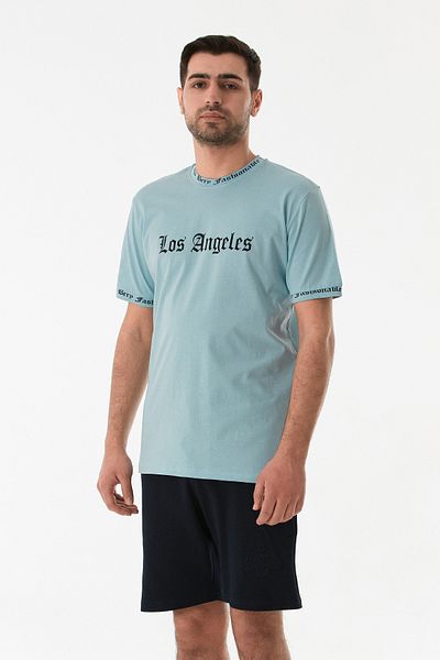 Fulla Moda Μπλουζάκι με στάμπα Los Angeles Crew Neck