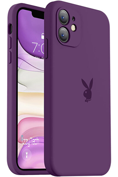 izzytech حامي كاميرا آيفون 11، شعار بلاي بوي، سطح داخلي مخملي، غطاء واقٍ ضد ا...