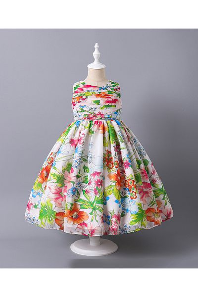 Mark & Mia Mark & Mia Sleeveless Floral Printed Pleated Party Dress - Multicolor