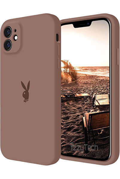 izzytech حامي كاميرا آيفون 11، شعار بلاي بوي، سطح داخلي مخملي، غطاء واقٍ ضد ا...