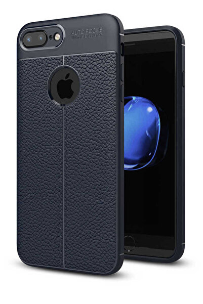 Techaks جراب آيفون 8 بلس غطاء سيليكون زور نيس - أزرق داكن