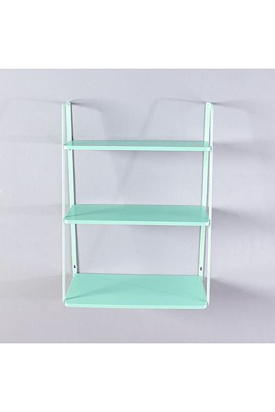 Danube Home رفوف حائطية على شكل سلم مكونة من 3 طبقات باللون الأخضر 50x22x68 سم