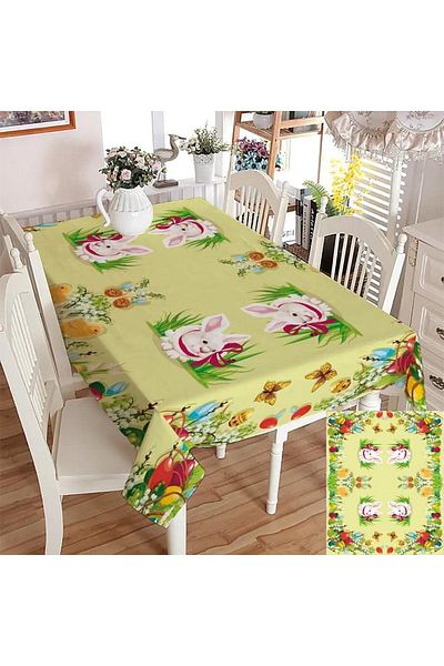Cardea Easter Rabbit Themed Tablecloth