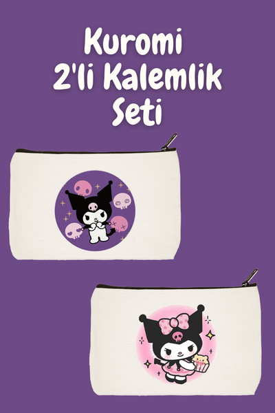 designedfy Kuromi set šminke od 2 delova Torba Advantage, držač olovke, Novča...