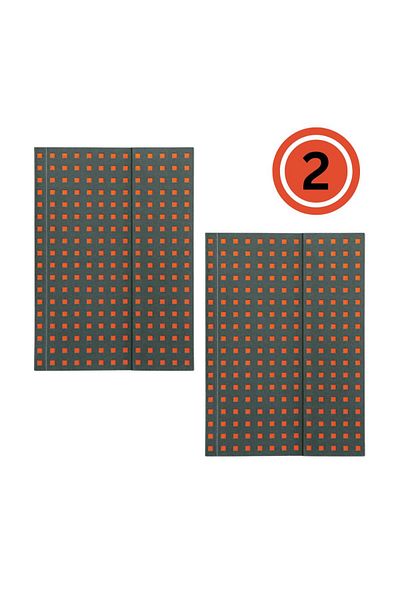 Paper-Oh Quadro Grey on Orange B6 Unlined Wrap Closure 112 Pages 100gsm Notebook (Pack of 2)