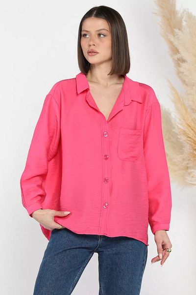 GÜLSELİ Cămașă oversize pentru femei roz