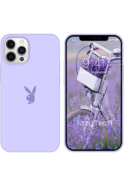 izzytech غطاء حماية من السيليكون لهاتف آيفون 15 برو ماكس، شعار بلاي بوي، سطح ...