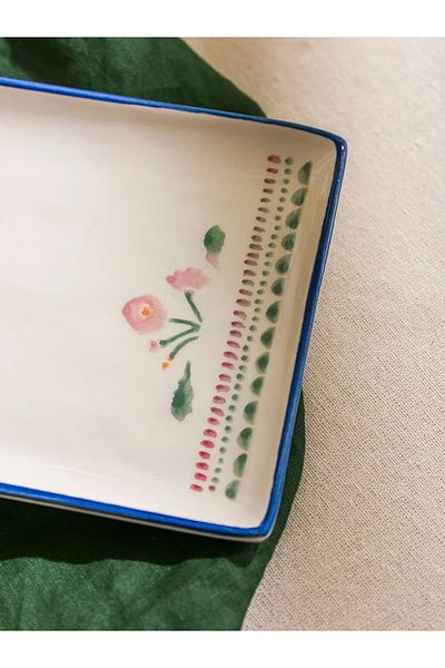 LC Waikiki Mixed Flower Printed Ceramic Presentation Plate 28 cm