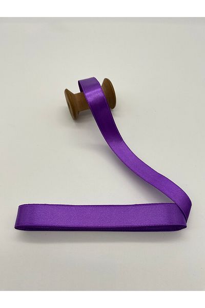 Ak Tuhafiye Μωβ Σατέν Κορδέλα 2 cm 10 Μέτρα / Πακέτο-Στολισμός-Διακόσμηση-Κορδέλες λουλουδιών Νο: 34