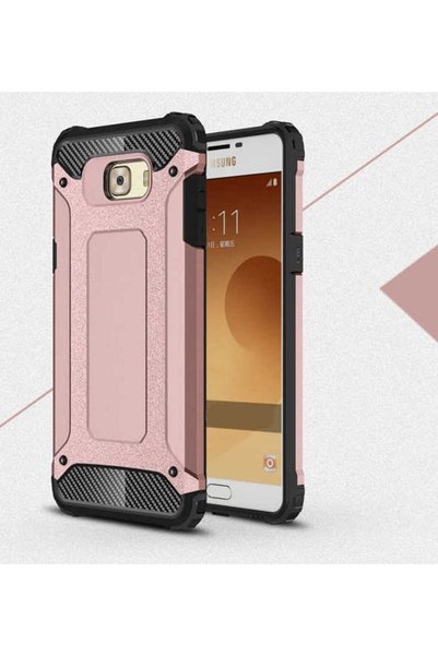 kilifone Galaxy C5 Compatible - Case Dual Layer Armor Tank Crash Military Cov...