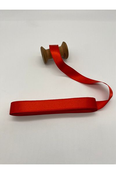 Ak Tuhafiye Red Satin Ribbon 2 cm 10 Meters / Silence - Decor - Flower