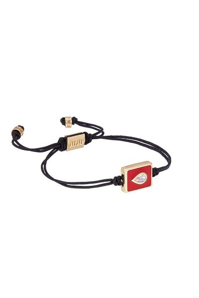 Juju Enameled Bracelet with Drop Stones in the Middle