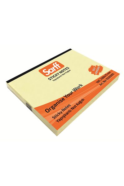 SARFF Yellow 100X75Mm Adhesive Note Paper - 100Yp